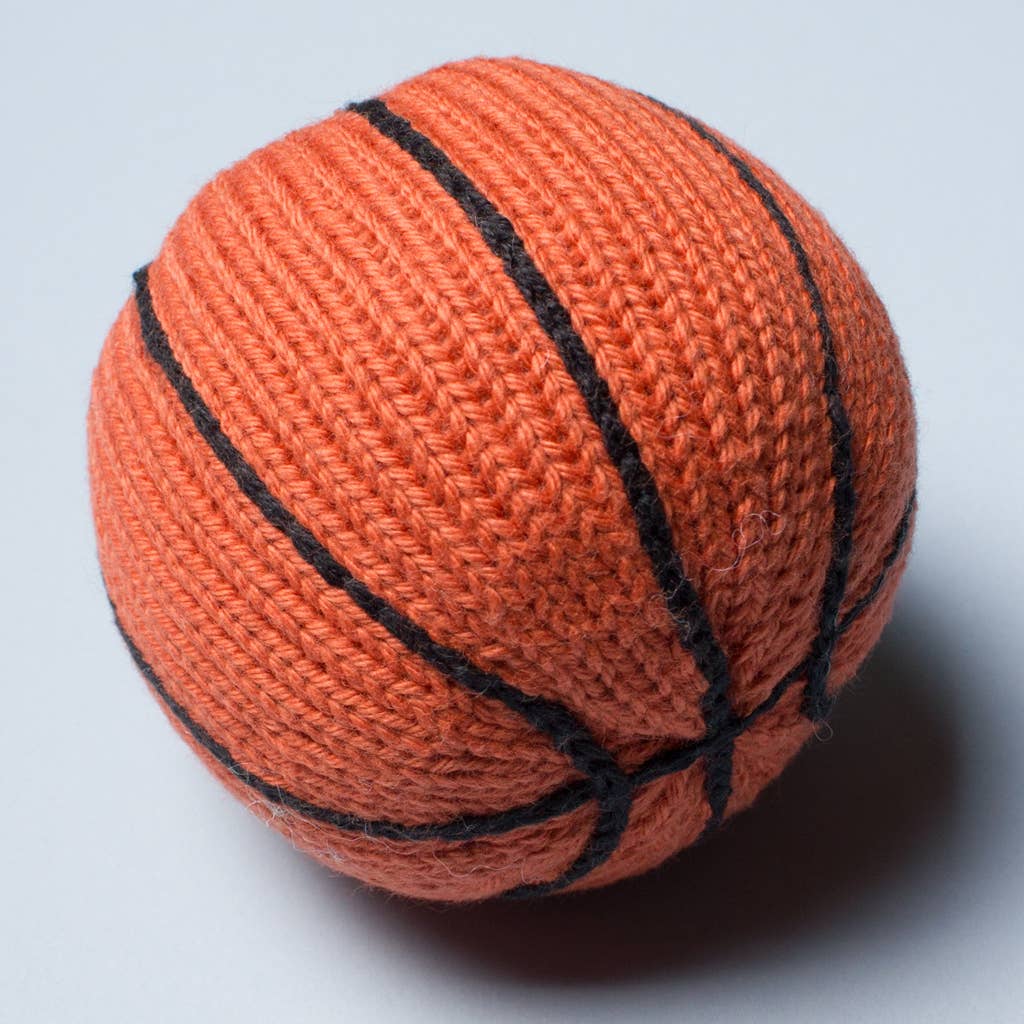 Basketball Rattle Organic Baby Toy - Basketball Rattle (Handmade) – Doodlebugs Children's ...