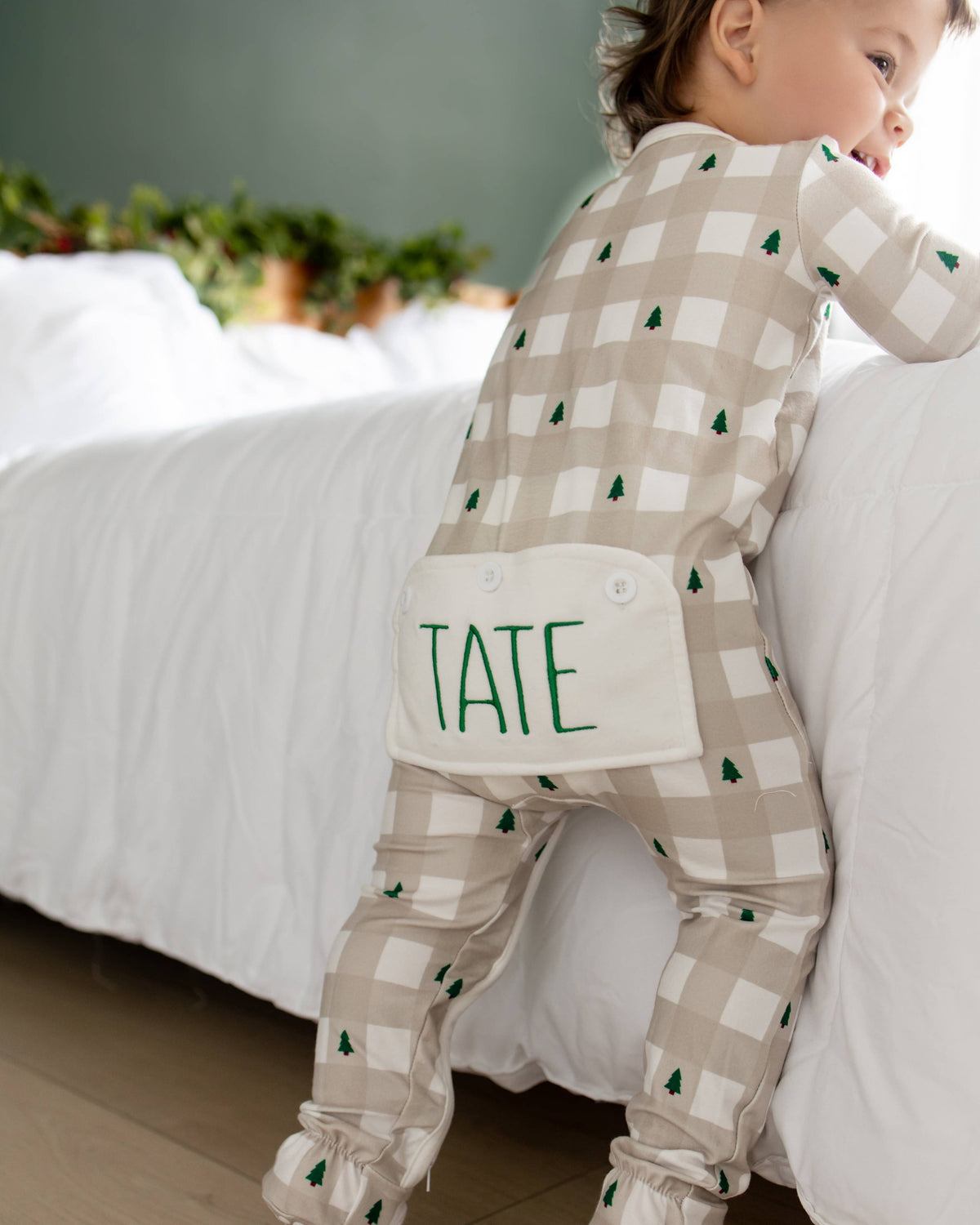 Zippy Buttflap Pajamas - Holiday Gingham