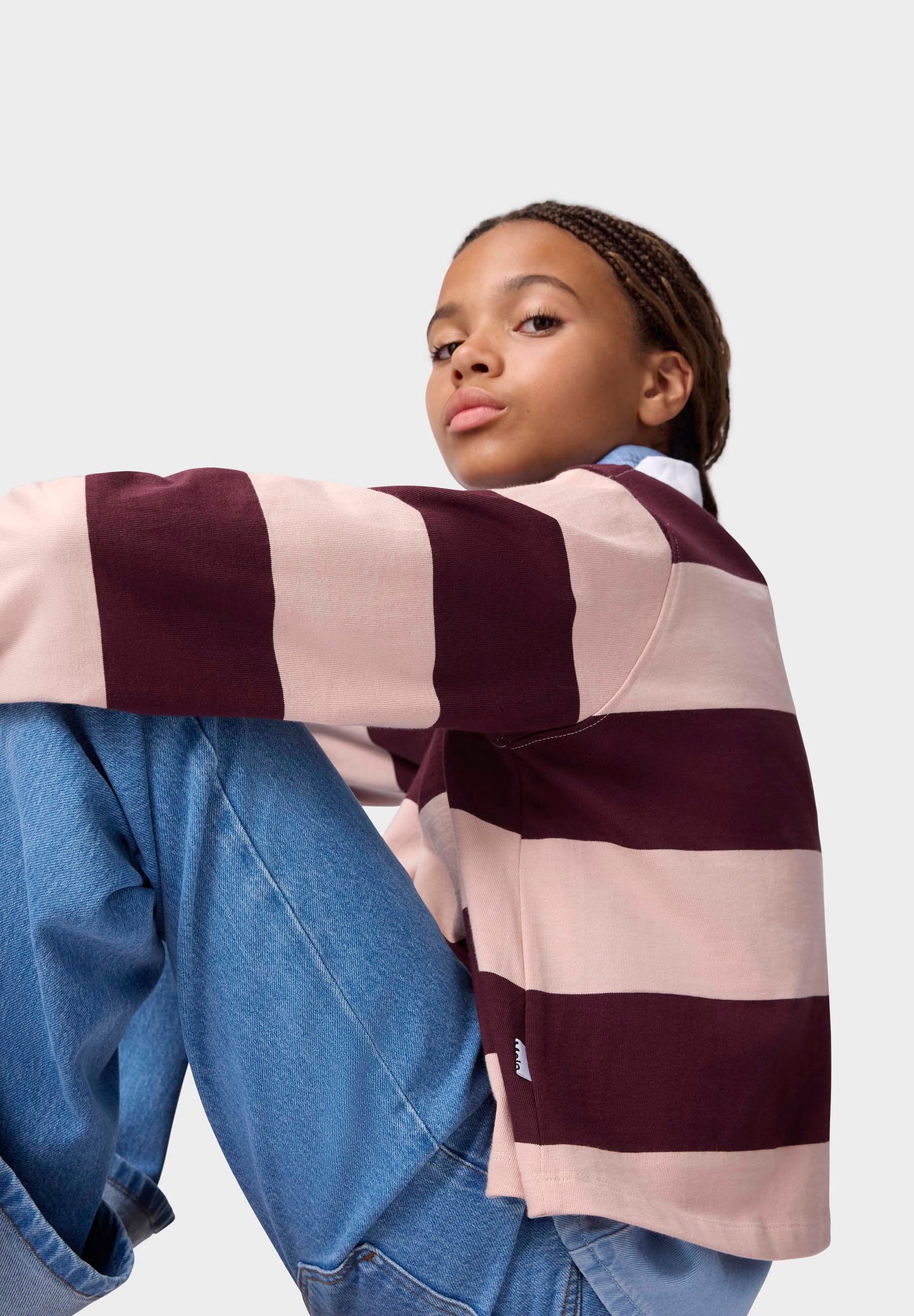 Molo Rozalia Berry Petal Cropped Polo