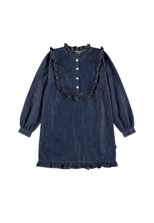 Molo Chaka Dress - Mid Blue Glitter