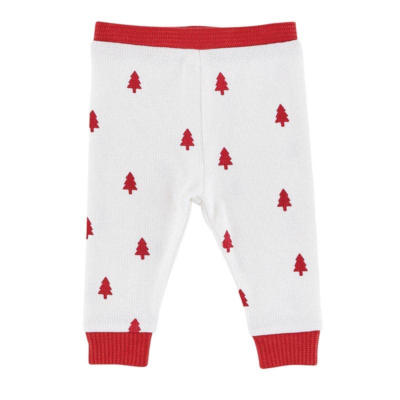 Waffle Knit Two-Piece Pajama Set - Trees 6-12 mo