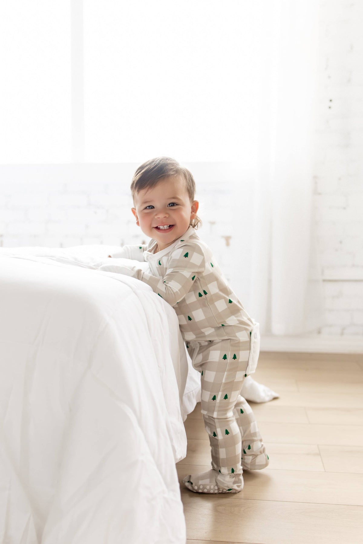 Zippy Buttflap Pajamas - Holiday Gingham
