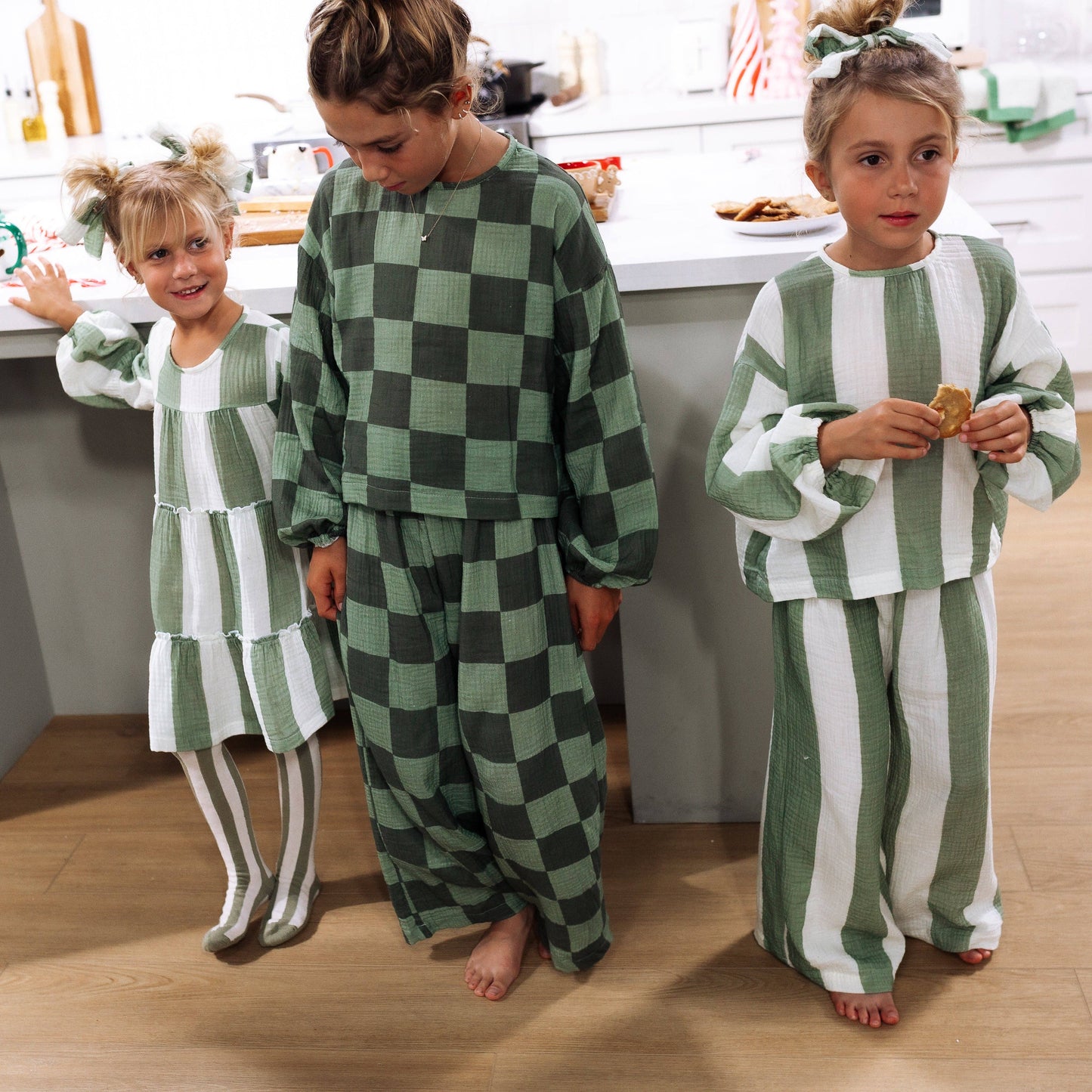 CLEMENTINE DRESS | STRIPED GREEN | GIRLS