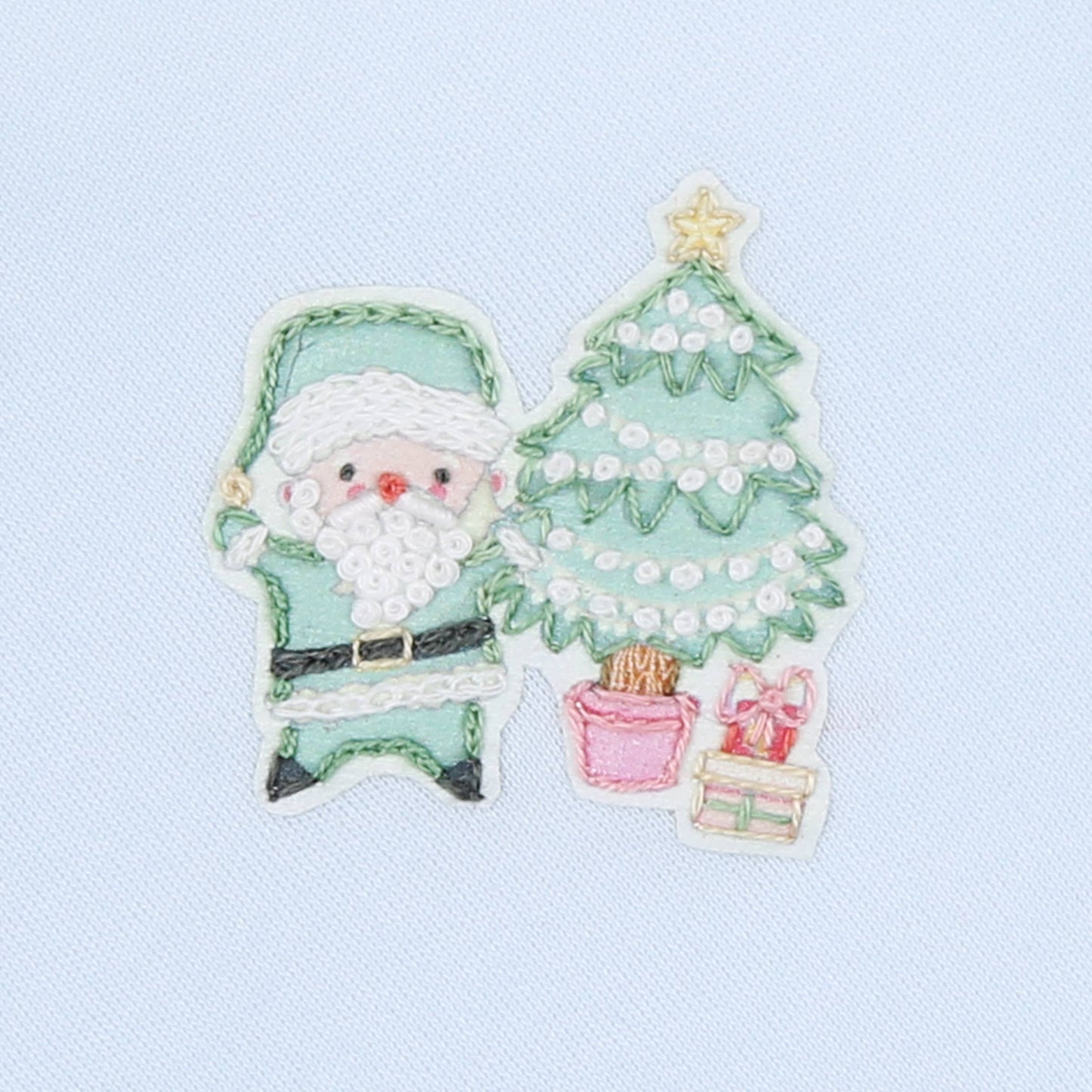 Sweet Little Christmas Blue Emb Gown