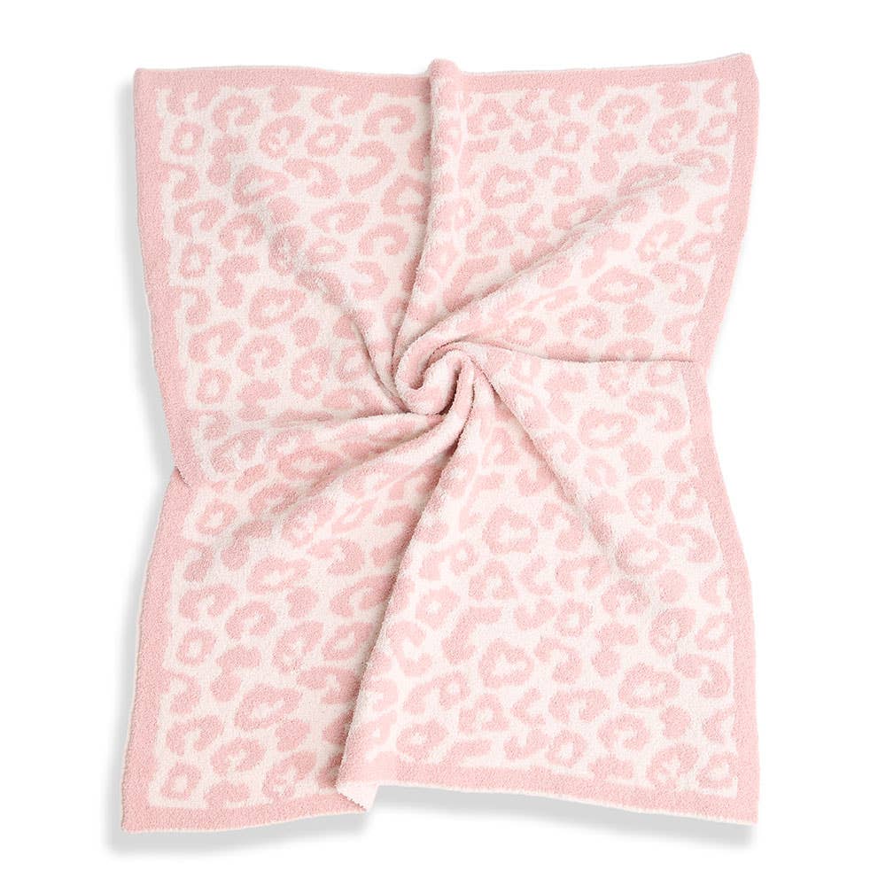 Leopard Patterned Reversible Kids Throw Blanket