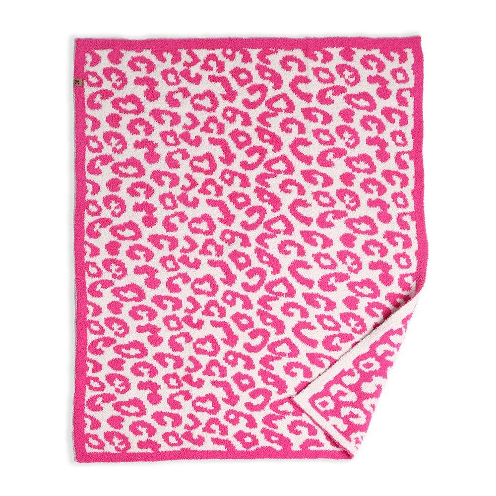 Leopard Patterned Reversible Kids Throw Blanket