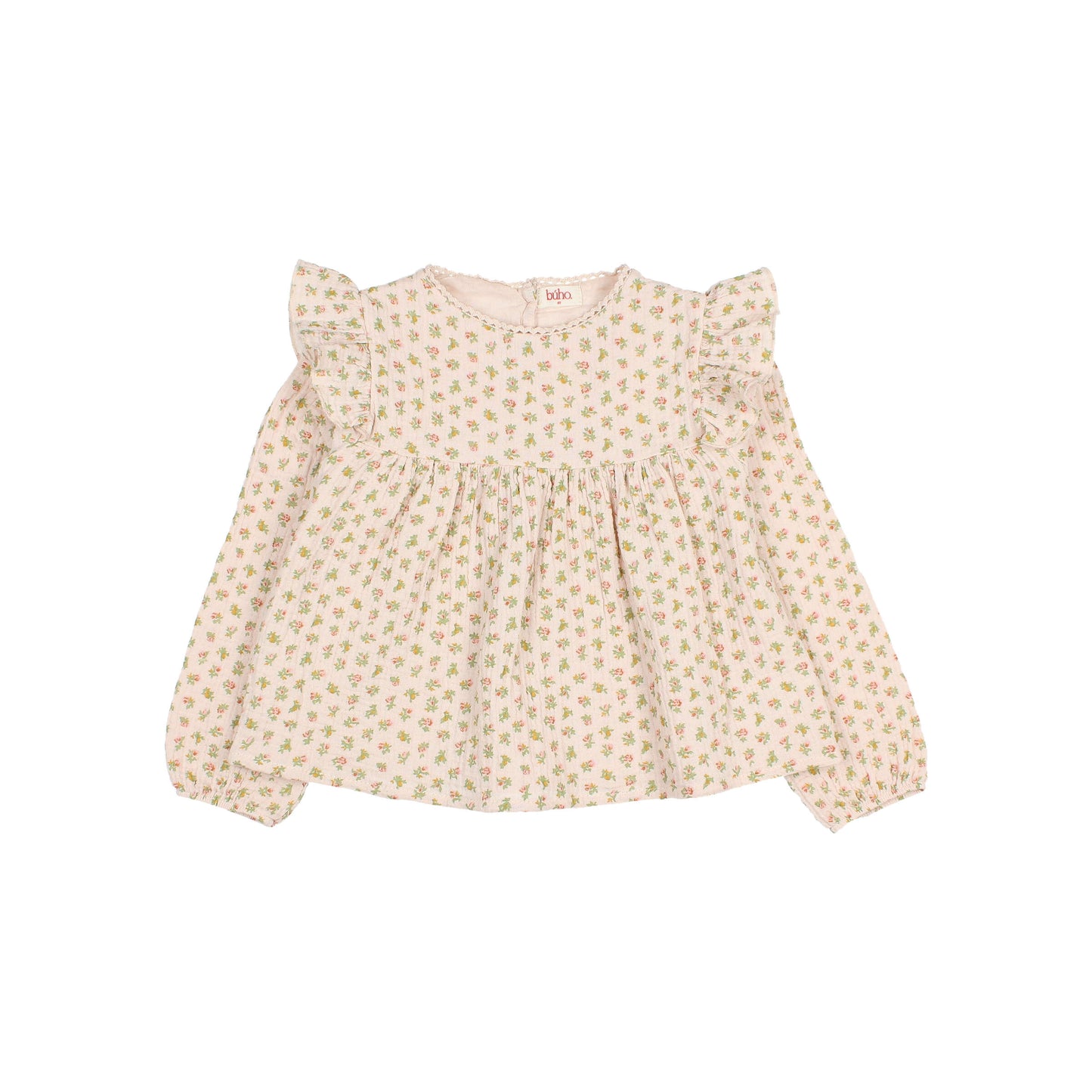 Buho Cottage Blouse - Cream Pink