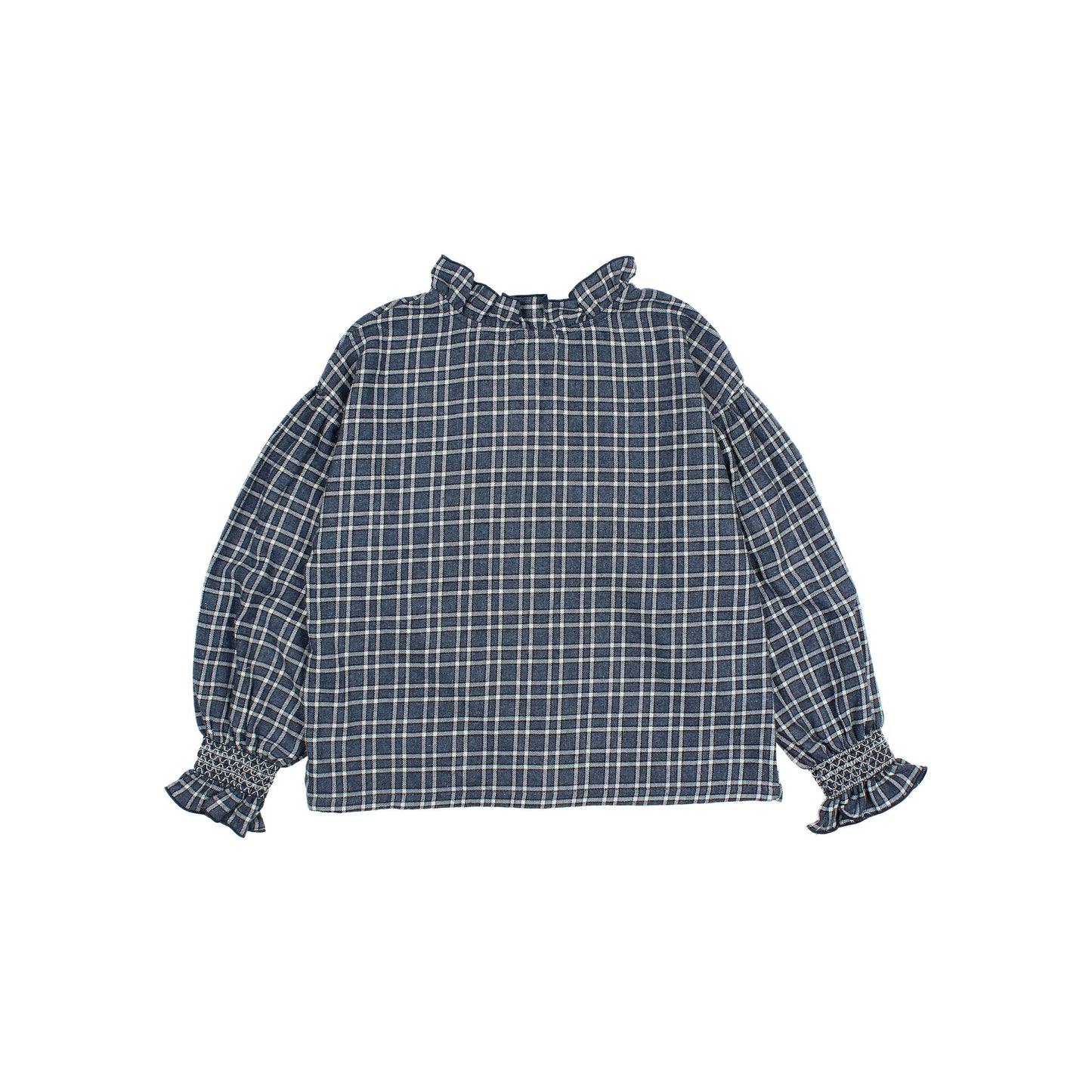 Buho Tartan Blouse - Navy