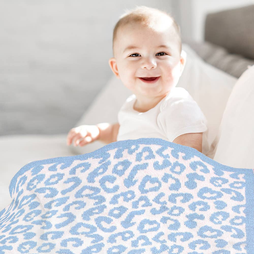 Leopard Patterned Reversible Kids Throw Blanket