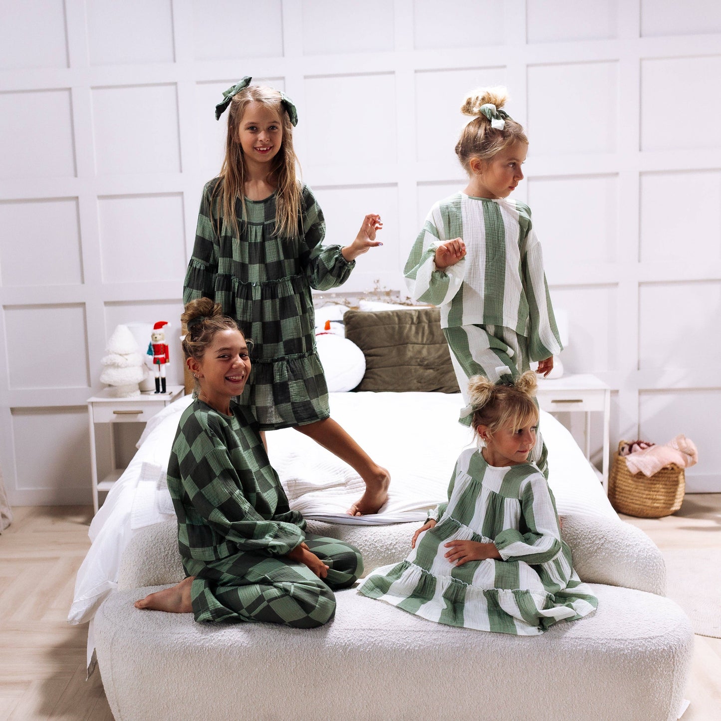 CLEMENTINE DRESS | STRIPED GREEN | GIRLS