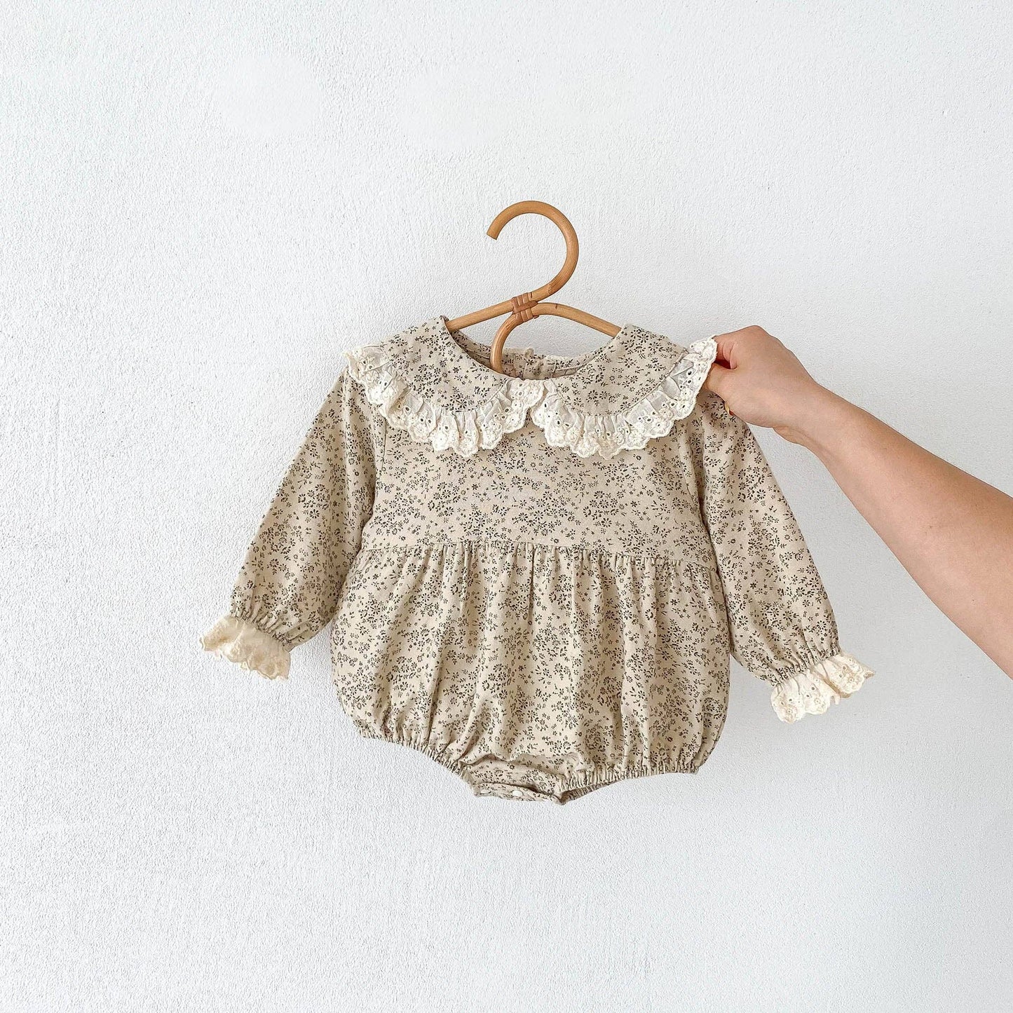 Floral Bubble with Lace Collar