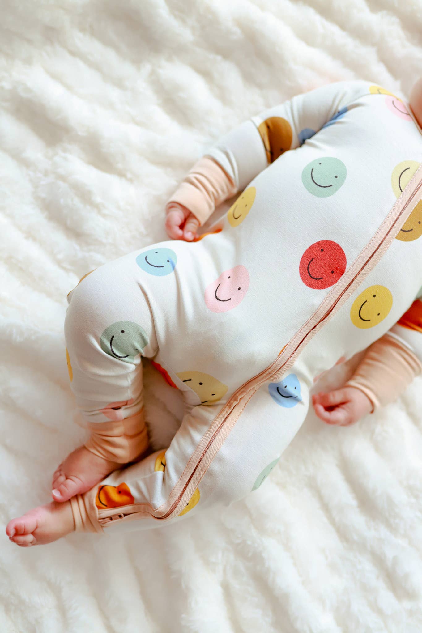2-way zip baby sleeper -Blue Stripe - bamboo baby romper