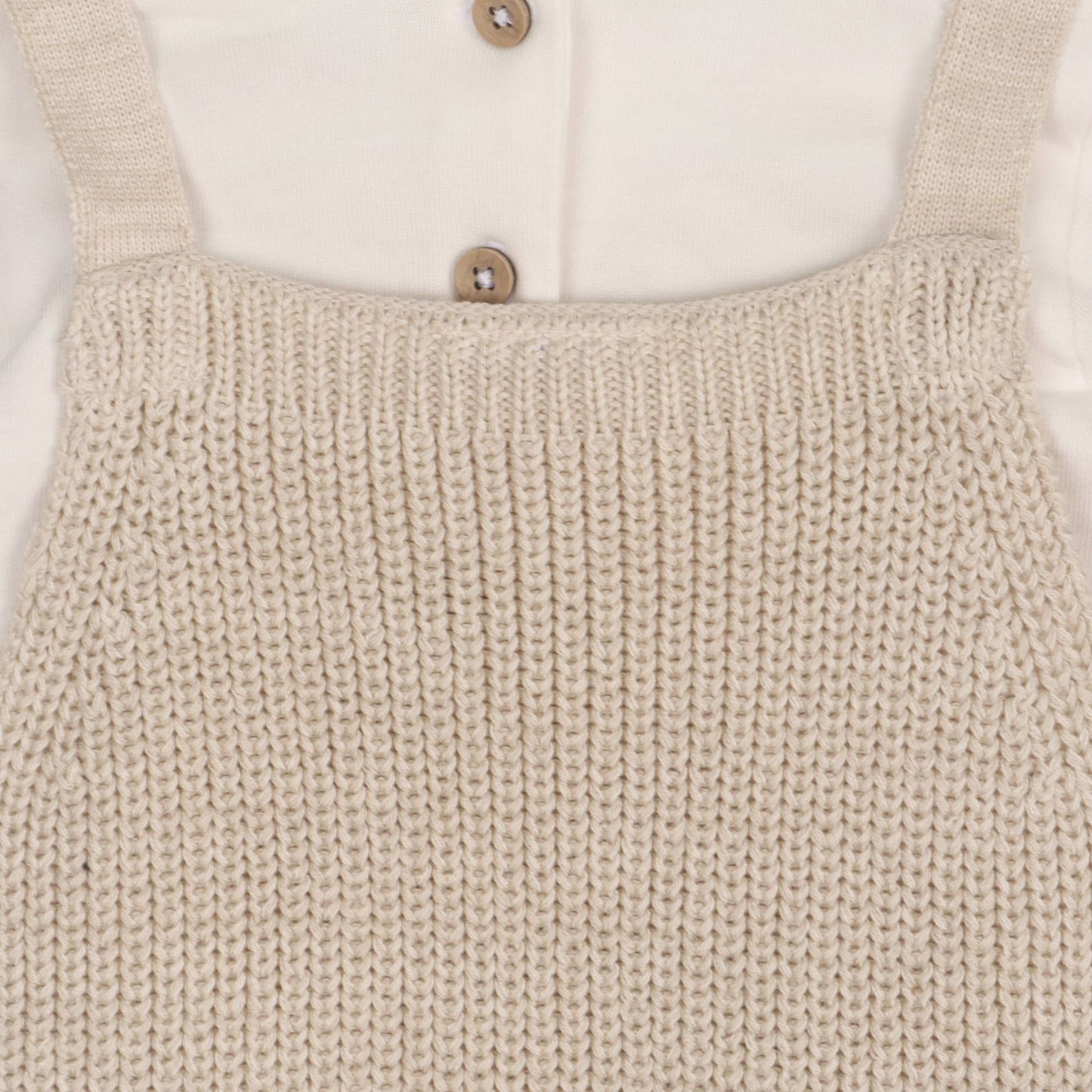 Joy Embroidered Chunky Sweater Knit Baby Overall & Bodysuit