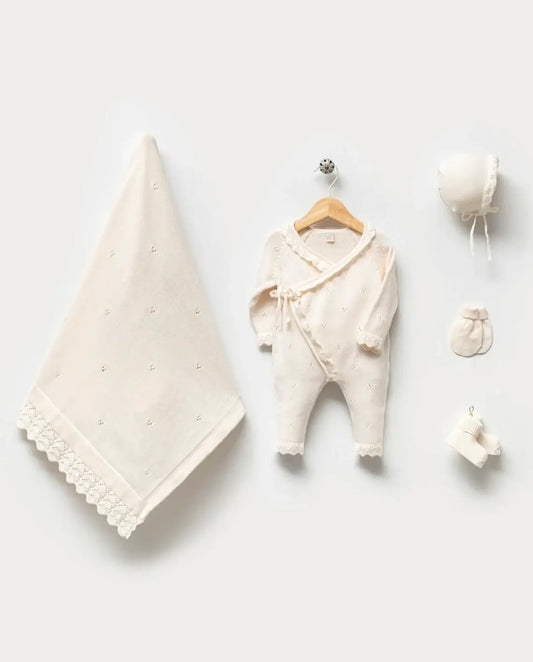 Knitted Newborn Baby Girl/Boy Coming Home Outfit