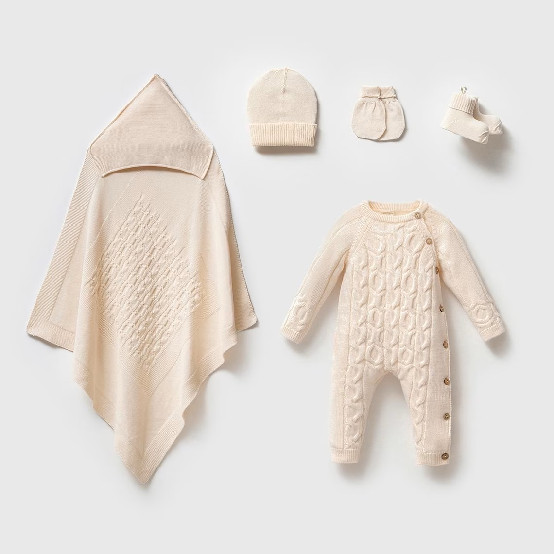 Knitted Newborn Baby Coming Home Outfit – 100% Cotton