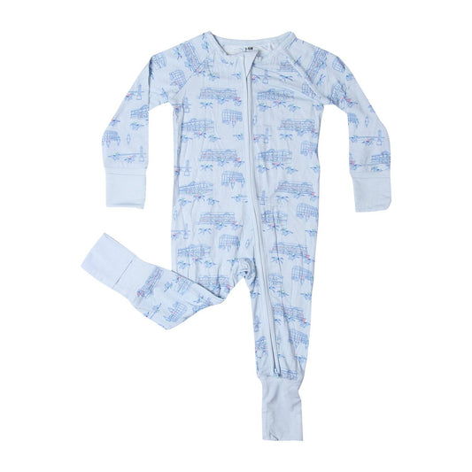 Blue Horse Racing Icons Unisex Kids Pajamas