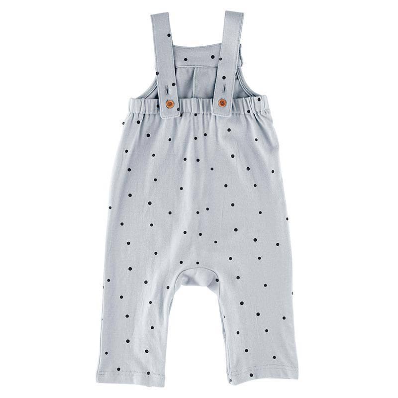 Overall Ruffle Romper - Polka Dot