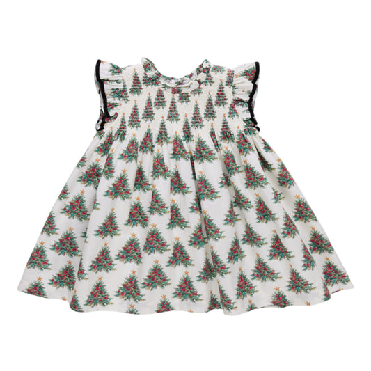 Girls Stevie Dress - Vintage Trees