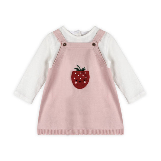 Strawberry Pocket Baby Knit Tunic Dress Set (Organic)