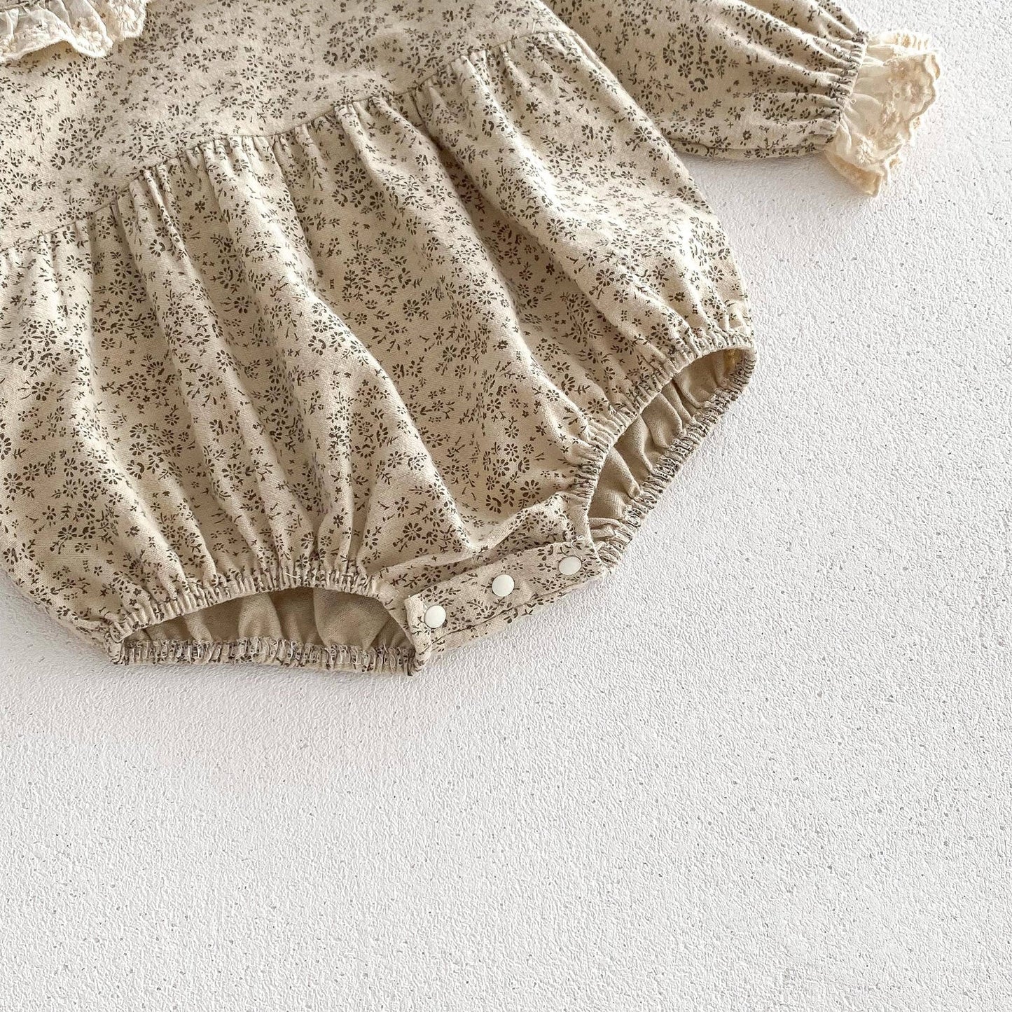 Floral Bubble with Lace Collar