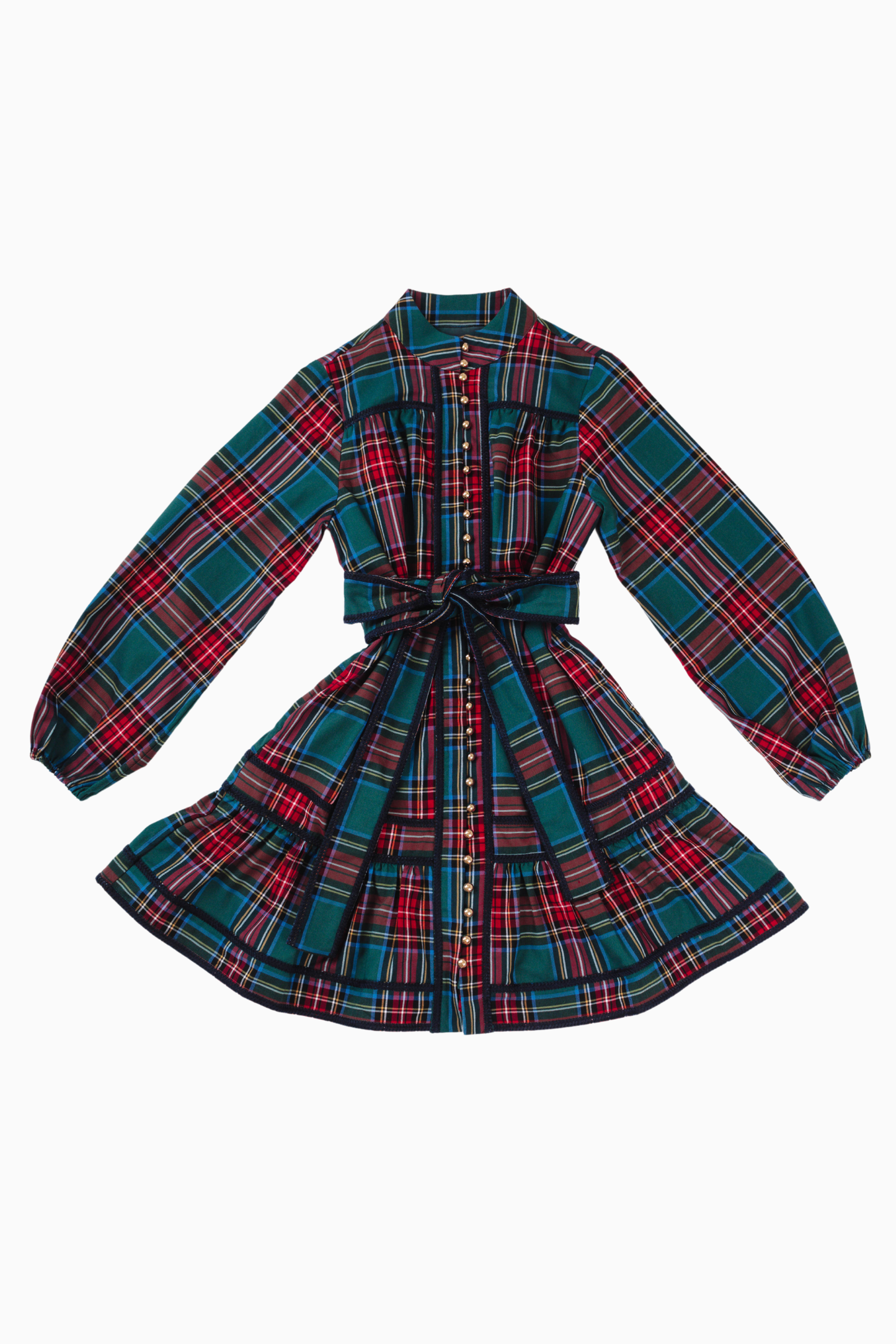Zanna Long Sleeve Tie Tween Dress