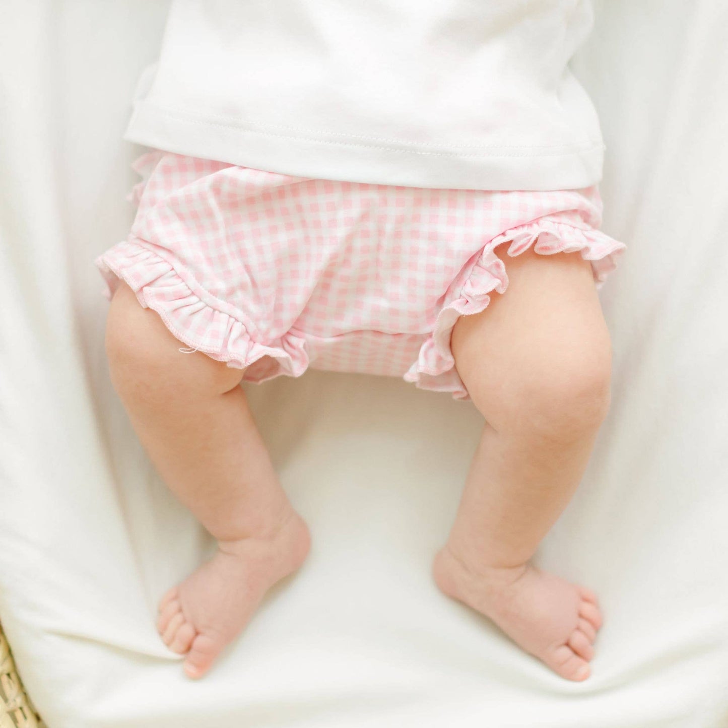 Pilgrim Pals Applique Ruffle Diaper Cover Set - Pink