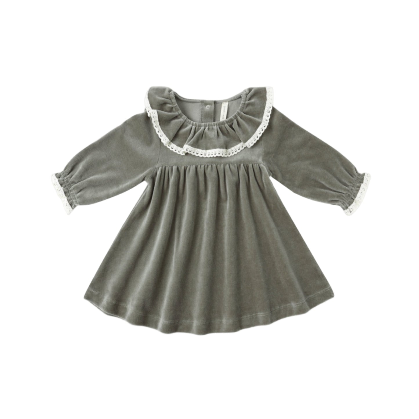 Velour Baby Dress Forest
