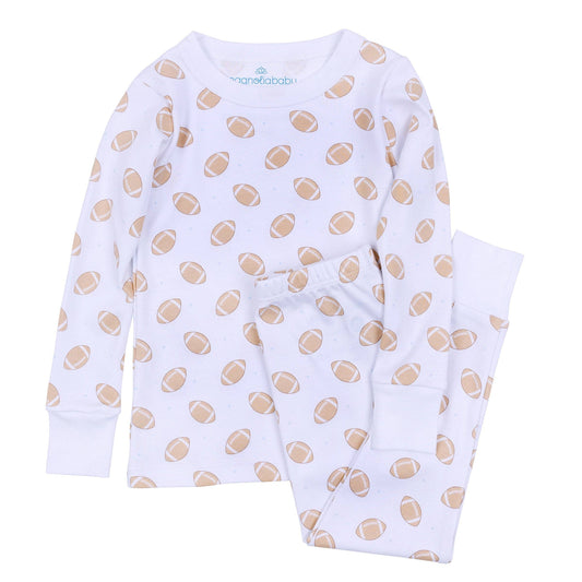 Touchdown Cutie Long Pajamas - Light Blue