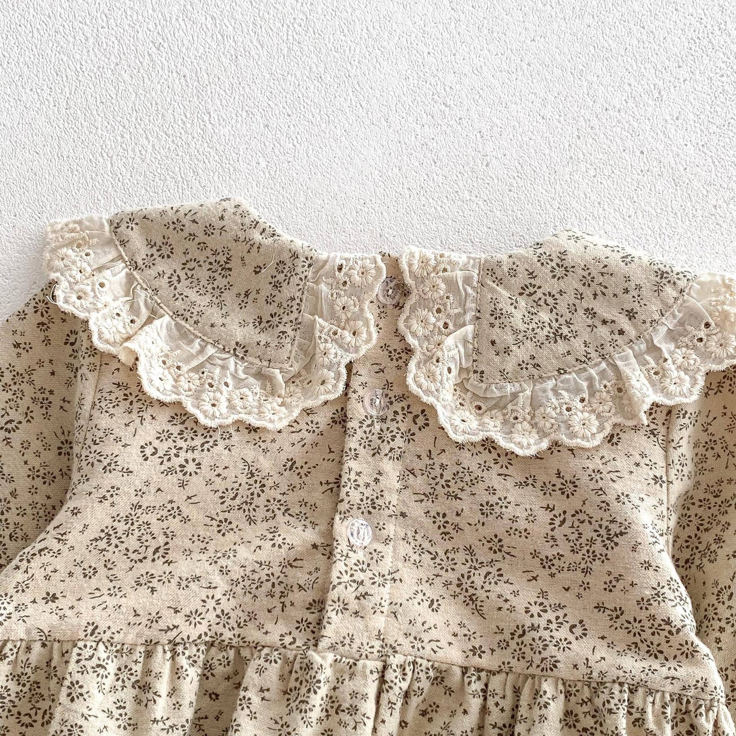 Floral Bubble with Lace Collar