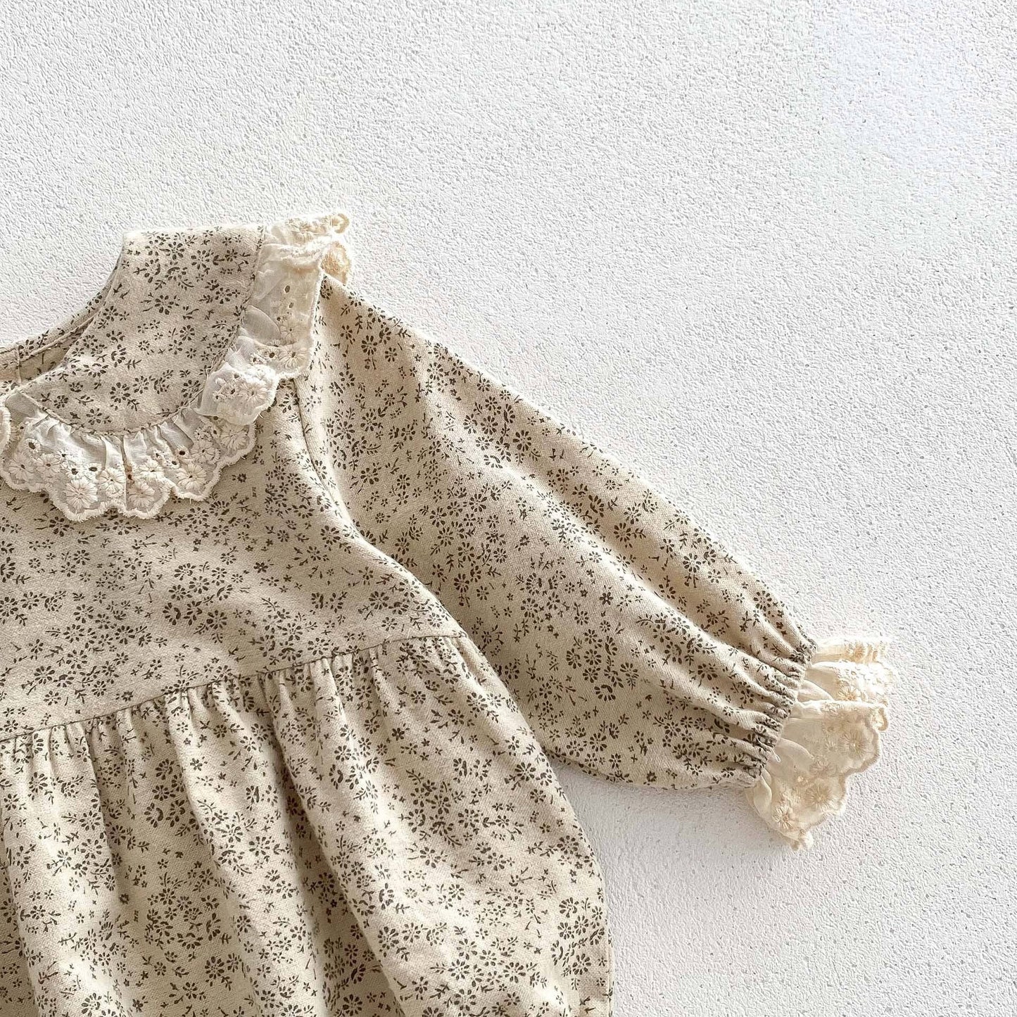 Floral Bubble with Lace Collar