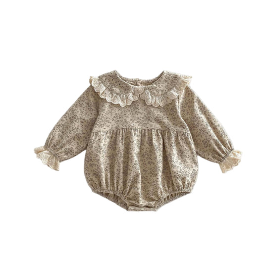 Floral Bubble with Lace Collar