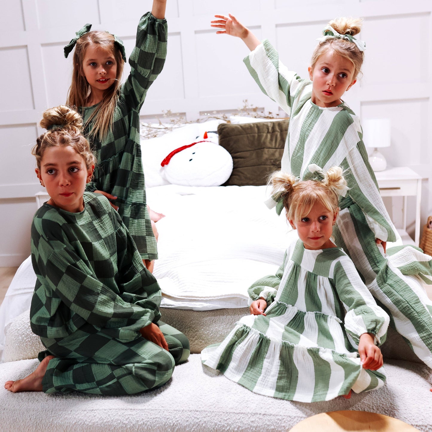 CLEMENTINE DRESS | STRIPED GREEN | GIRLS