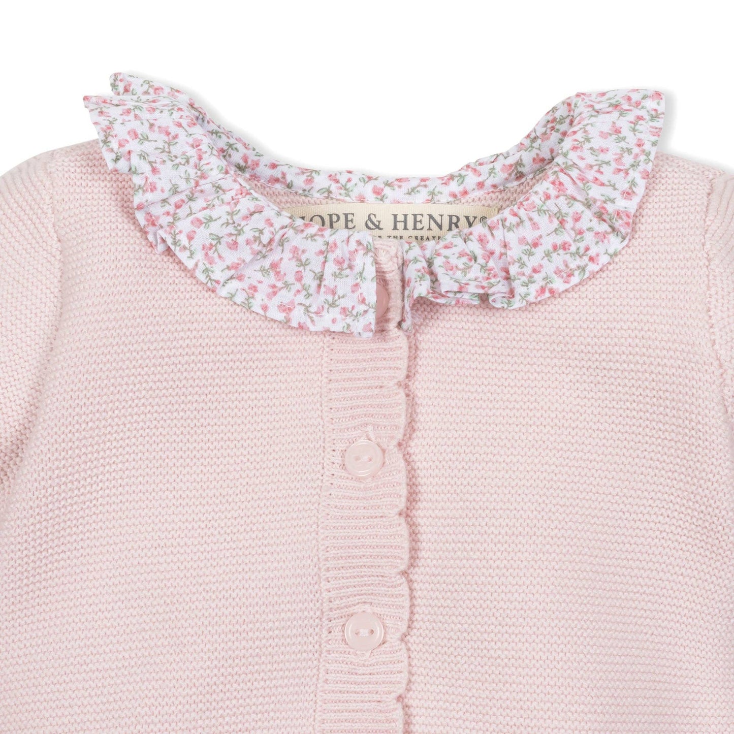 Organic Ruffle Collar Sweater Romper