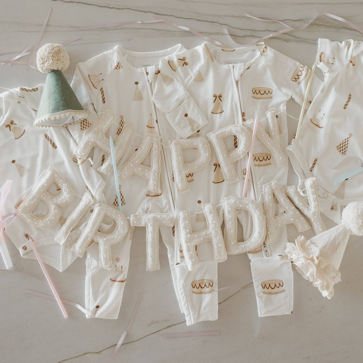 Bamboo Zip Pajamas | Birthday Girl