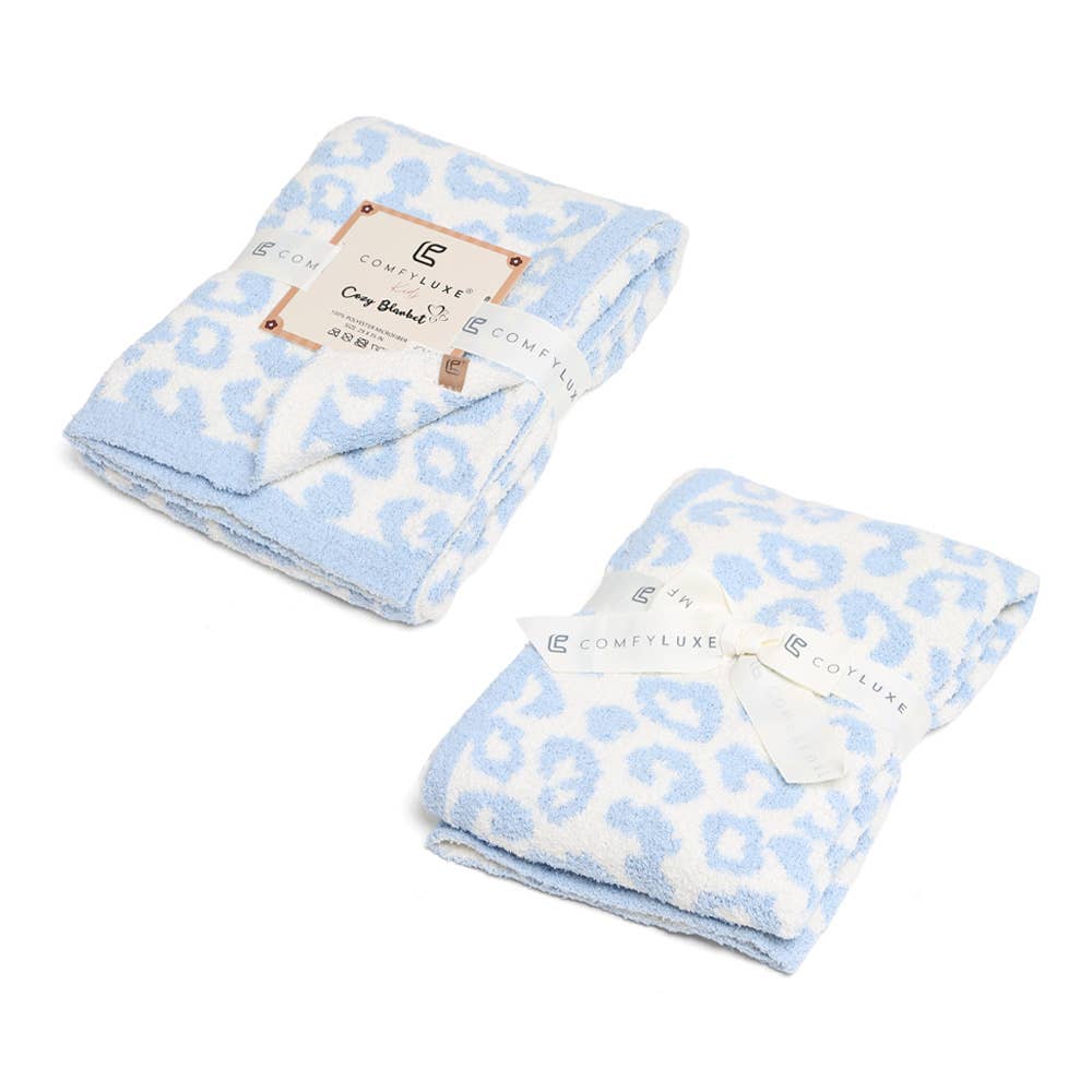 Leopard Patterned Reversible Kids Throw Blanket