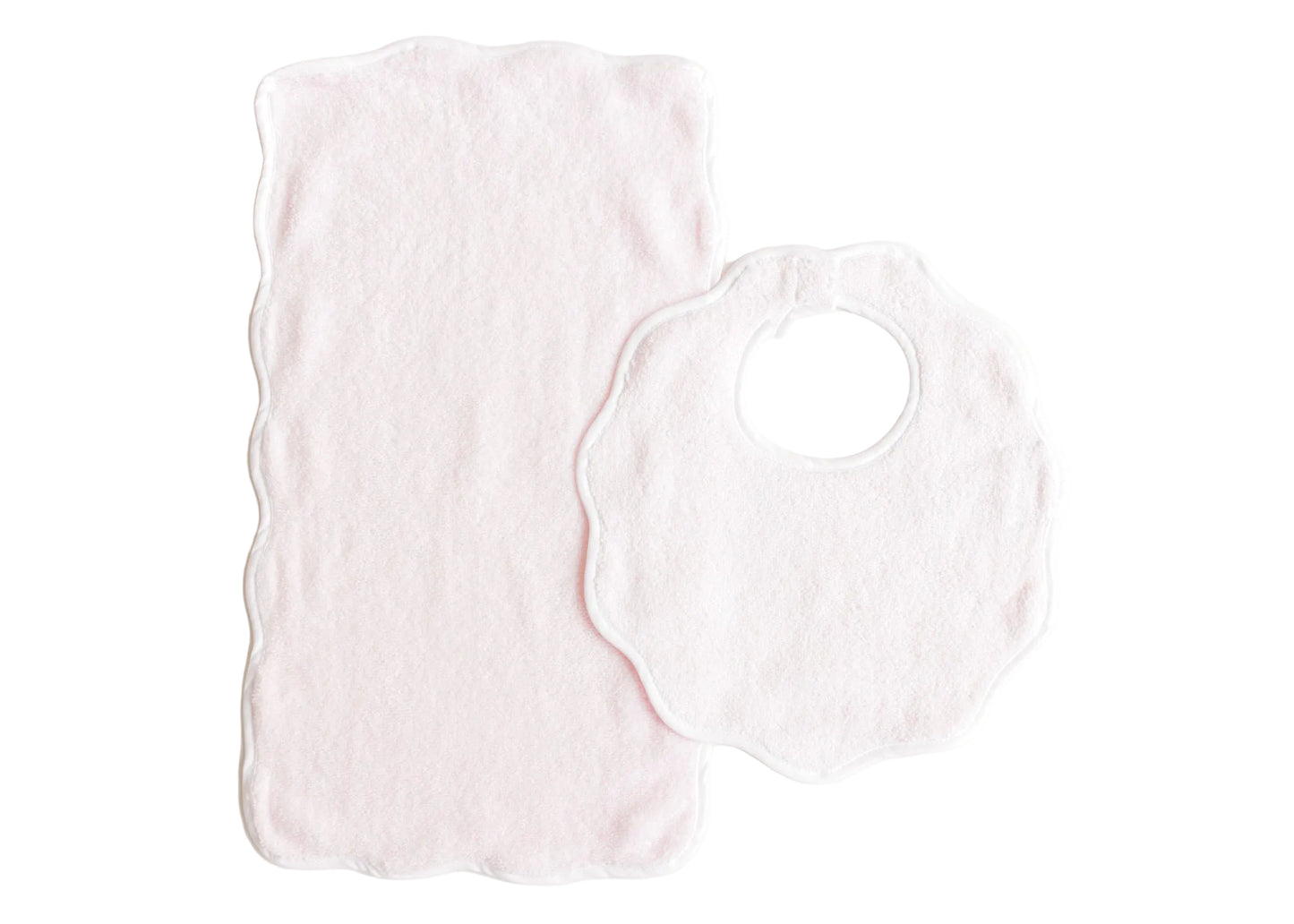 Terry Tots Bib & Burp Set - Pink Terry