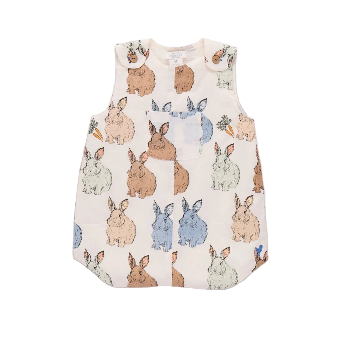 Baby Boys Noah Jumper-Blue Vintage Bunnies