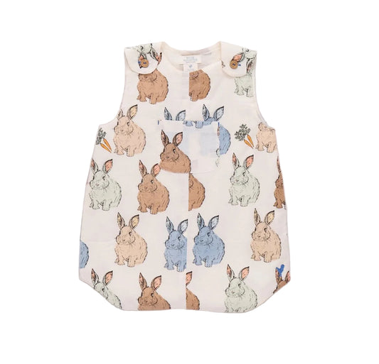 Baby Boys Noah Jumper-Blue Vintage Bunnies