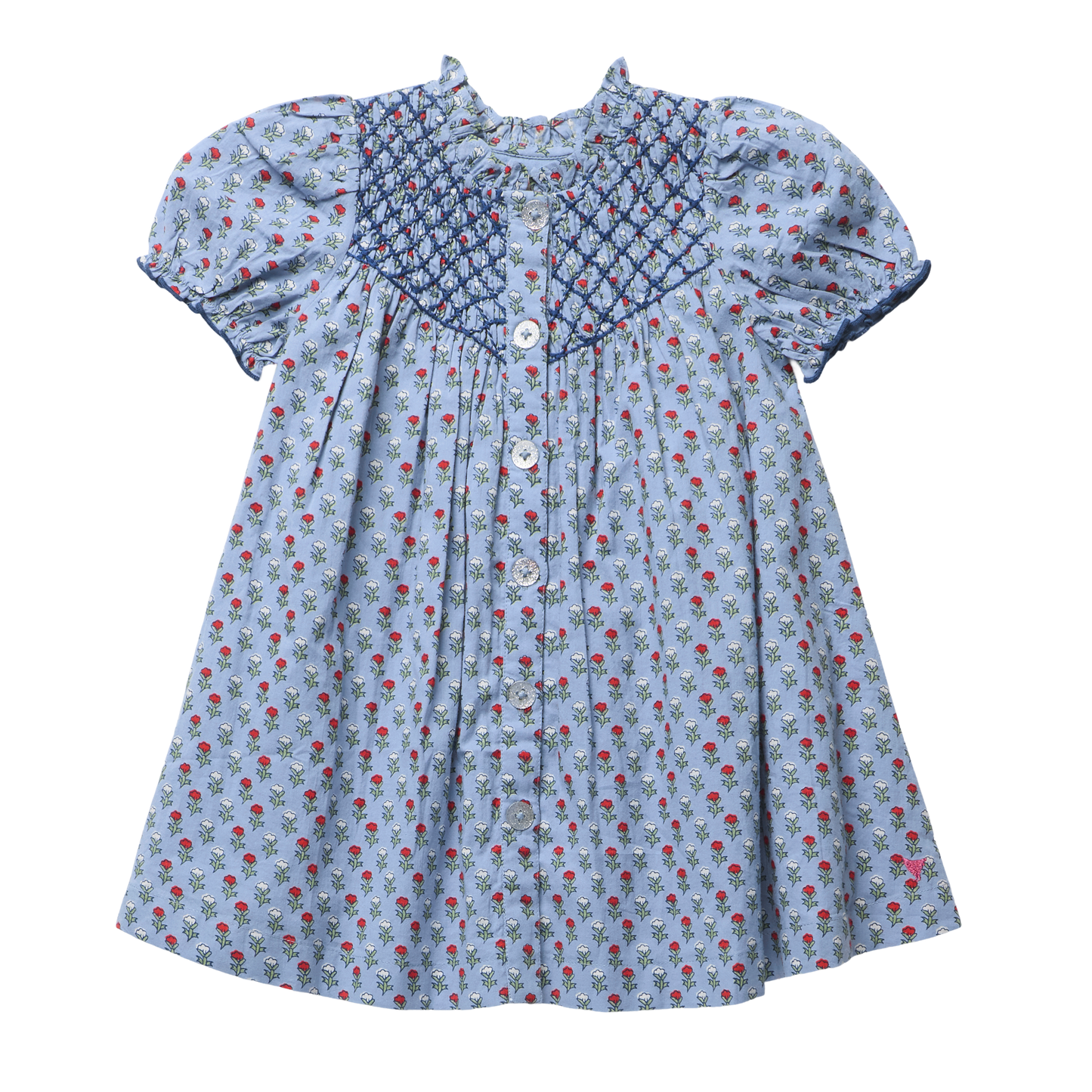 Pink Chicken Girls Lucia Dress - Light Blue Carnation