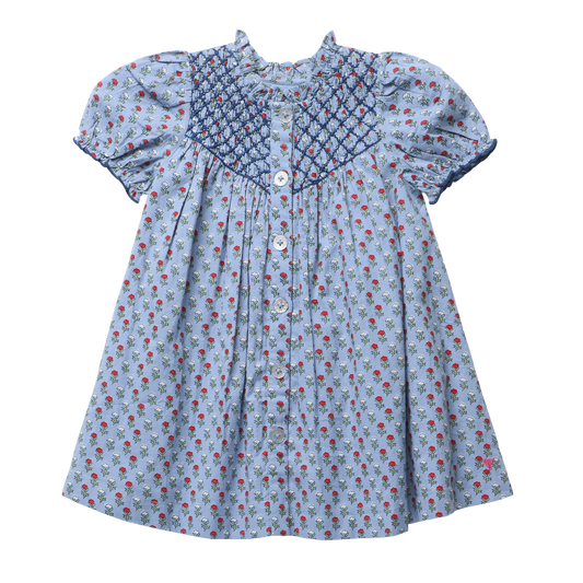 Pink Chicken Girls Lucia Dress - Light Blue Carnation