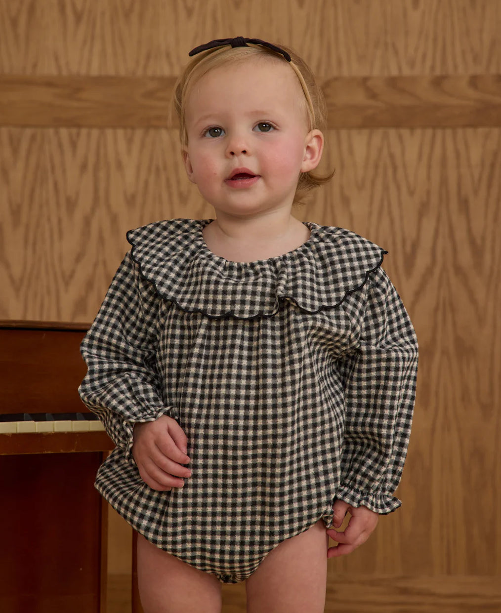 COLETTE ROMPER || BLACK GINGHAM