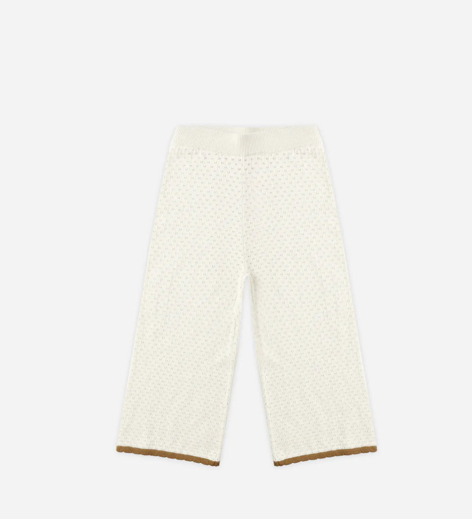 POINTELLE KNIT PANT || NATURAL