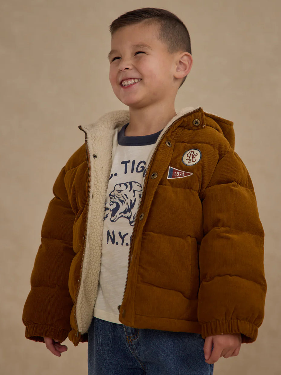 CORD PUFFER JACKET || GOLDEN