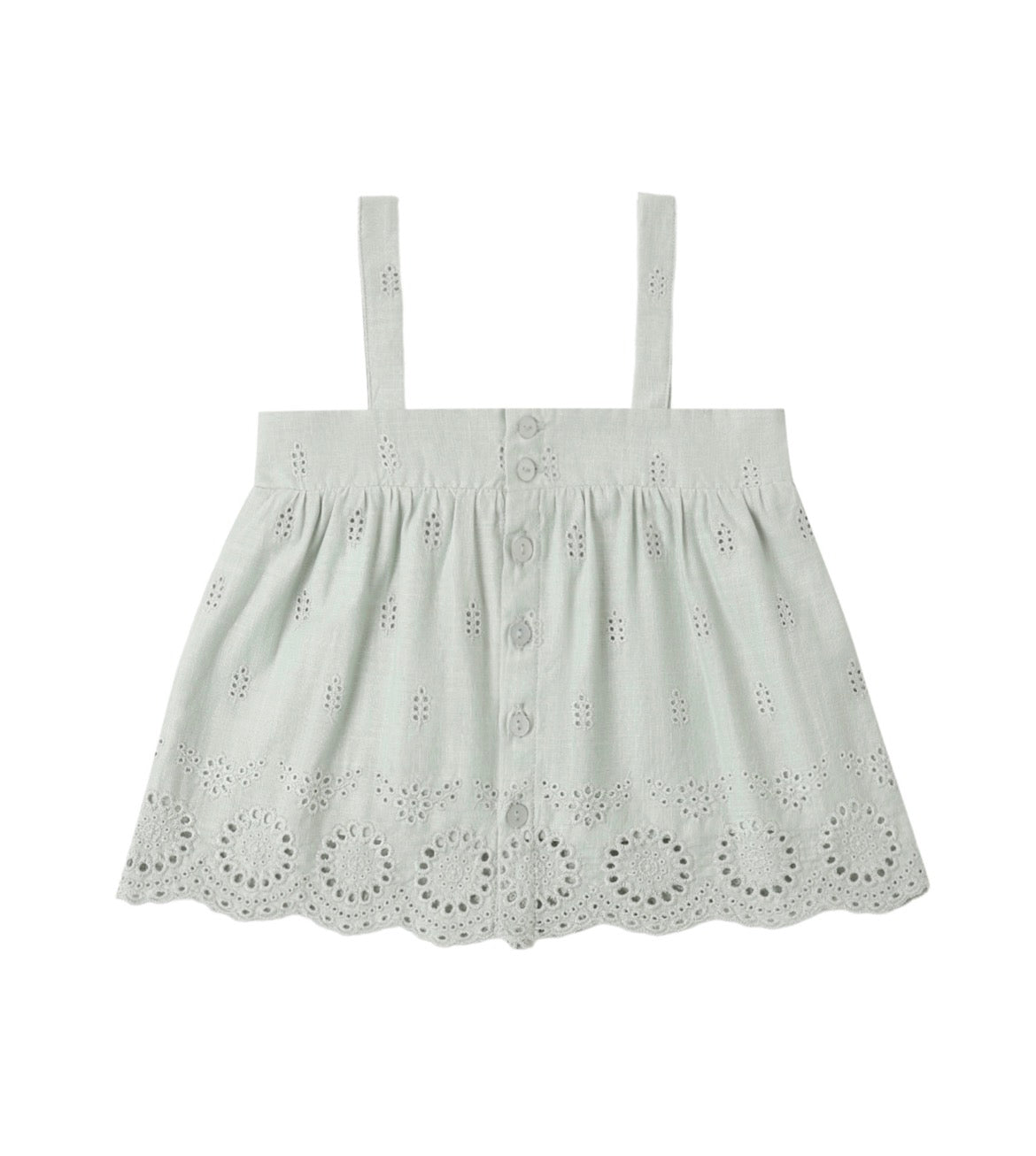 Rylee + Cru Swing Top for Girls in Seafoam