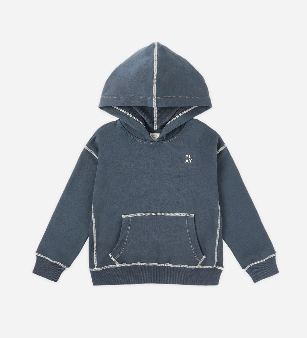 COAST HOODIE || HEATHERED NAVY