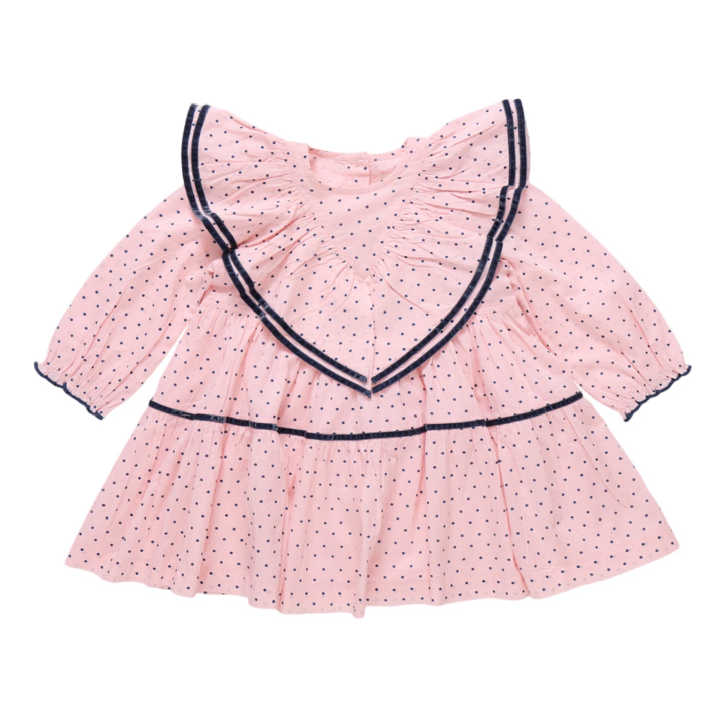 Girls Raphaela Dress - Strawberry Cream Polka Dot