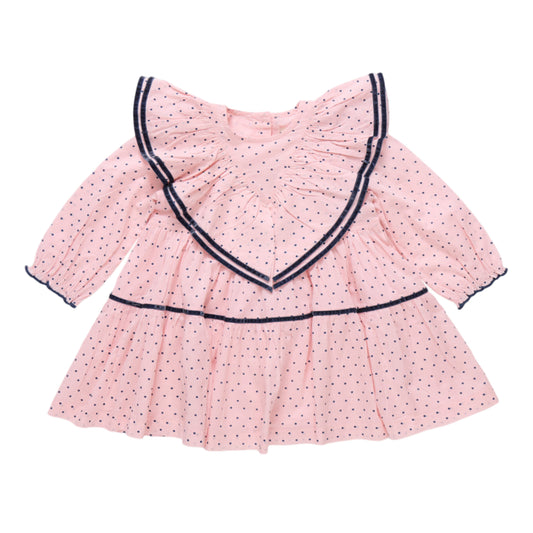 Girls Raphaela Dress - Strawberry Cream Polka Dot