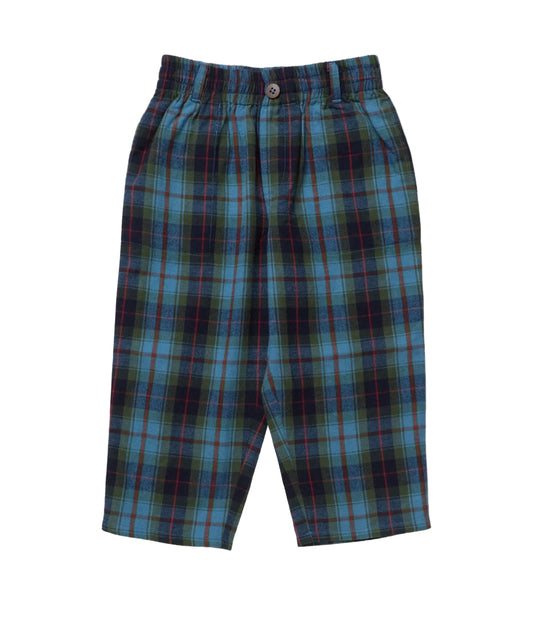 Boys Blue Tartan Jackson Pant by Pink Chicken