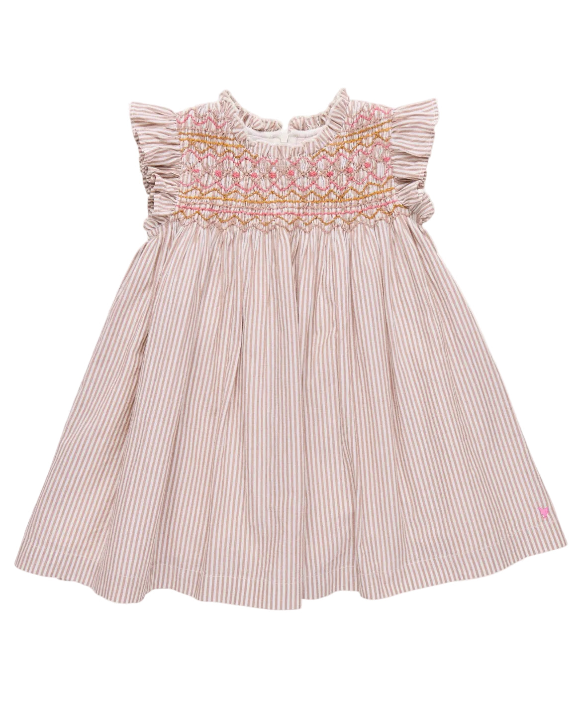 Pink Chicken Girls Stevie Dress - Tawny Brown Stripe
