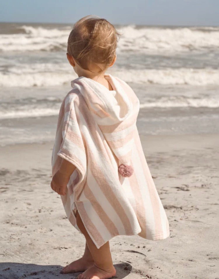 Beach Poncho Coverup-Pale Pink